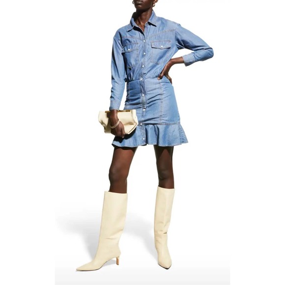 New VERONICA BEARD Mura Denim Dress size 4 - Picture 2 of 6